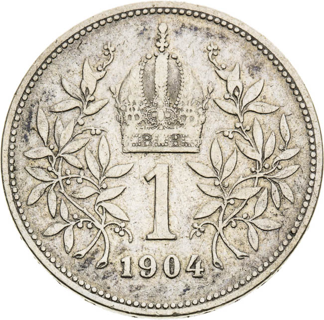 1 Corona 1904 - back
