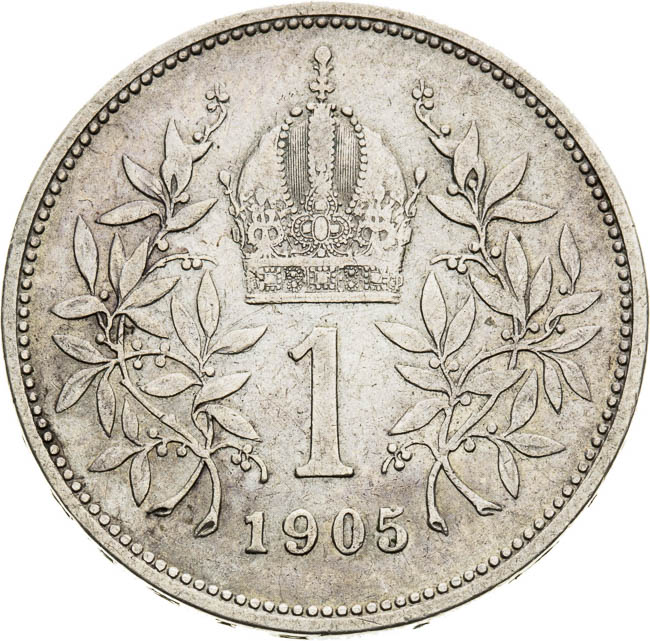1 Corona 1905 - back