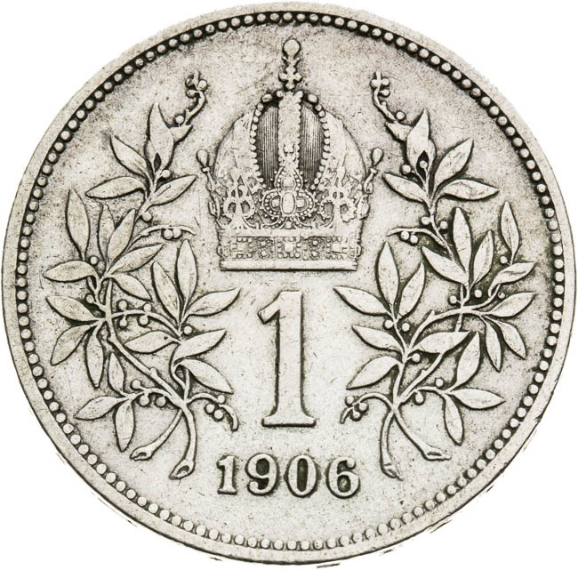1 Corona 1906 - back