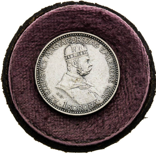 1 Corona 1896  - front