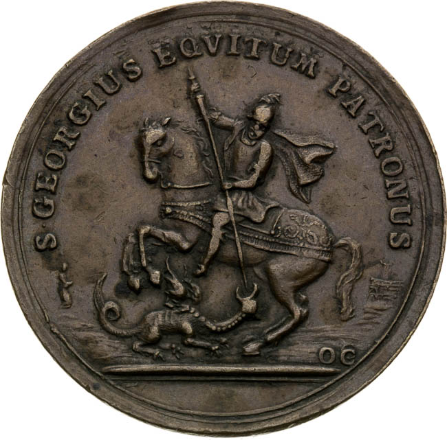 Bronze St. George's Medal (1742-1750) - front