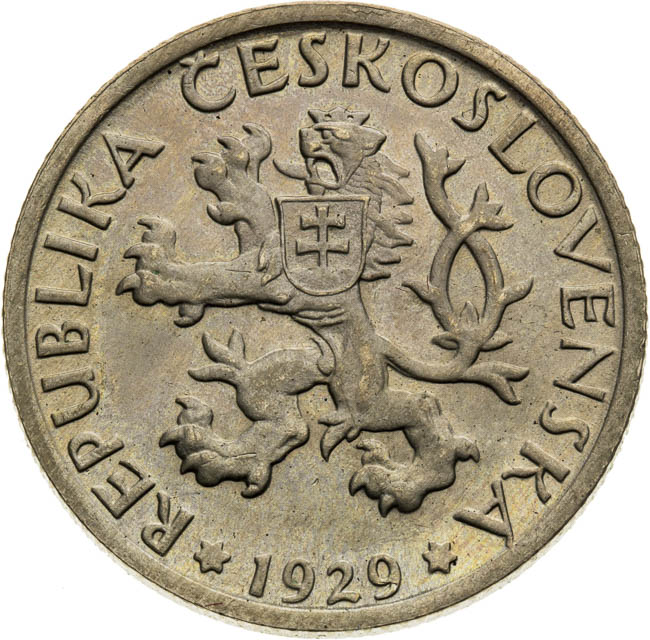 1 Koruna 1929 - front