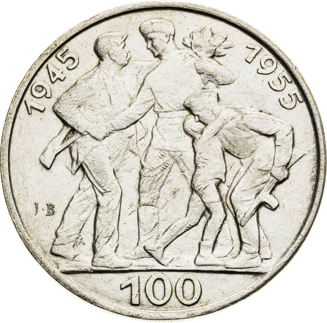 100 Koruna 1955 - back