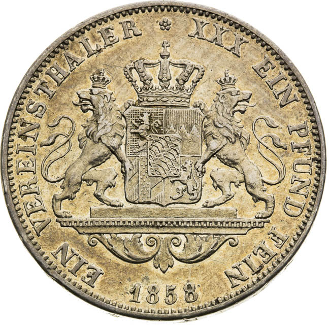 Thaler 1858 - back