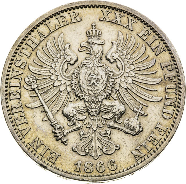Thaler 1866 - back