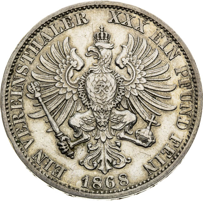 Thaler 1868 - back