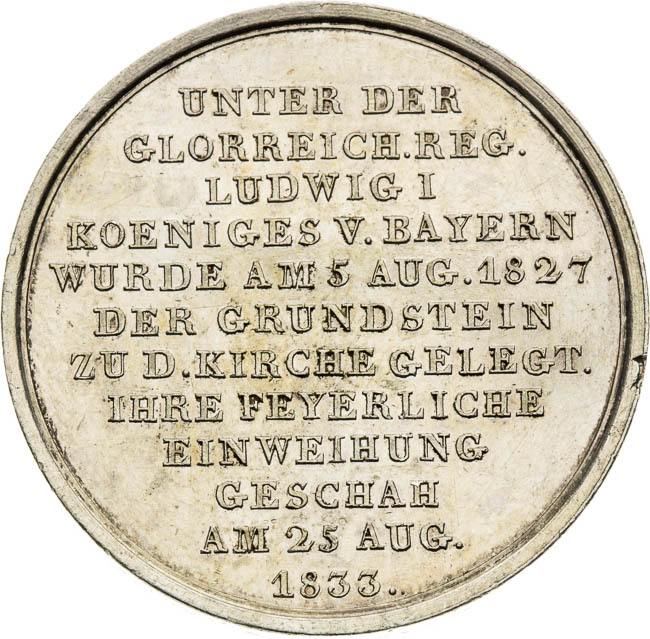 Silver Medal 1833 - back