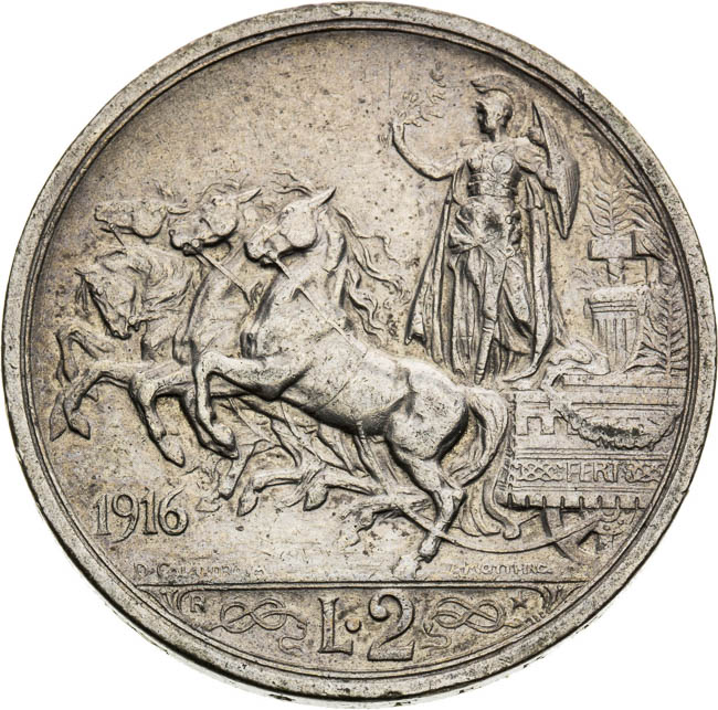 2 Lire 1916 - back