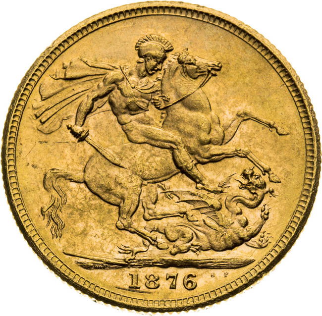Sovereign 1876 - reverz
