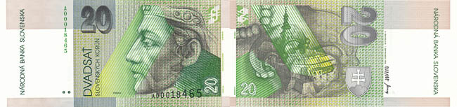 20 Koruna 1993 - front