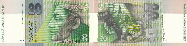 20 Koruna 1997 - front