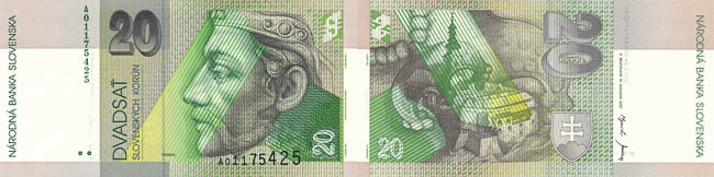 20 Koruna 2001 - front