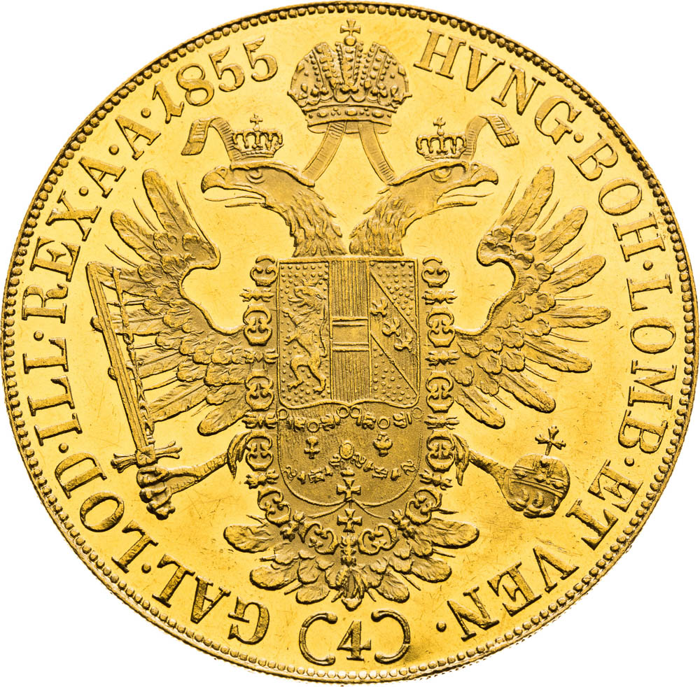 4 Ducats 1855 - back