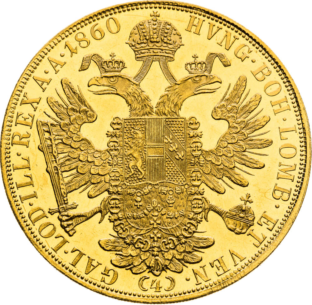 4 Ducats 1860 - back