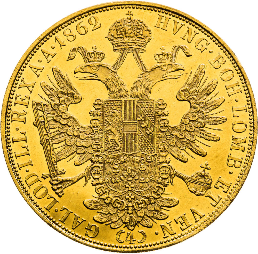 4 Ducats 1862 - back