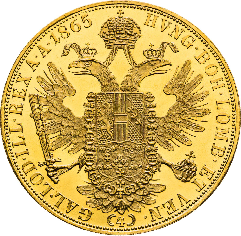 4 Ducats 1865 - back
