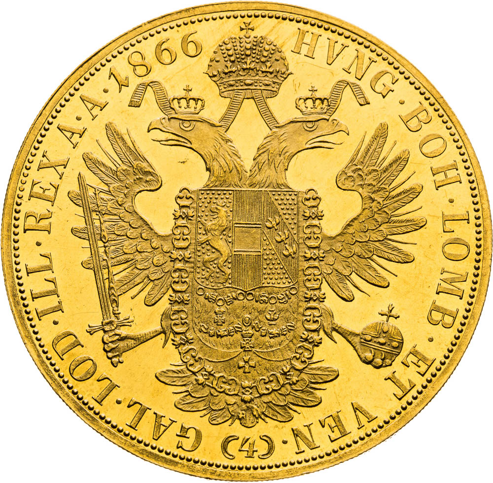 4 Ducats 1866 - back