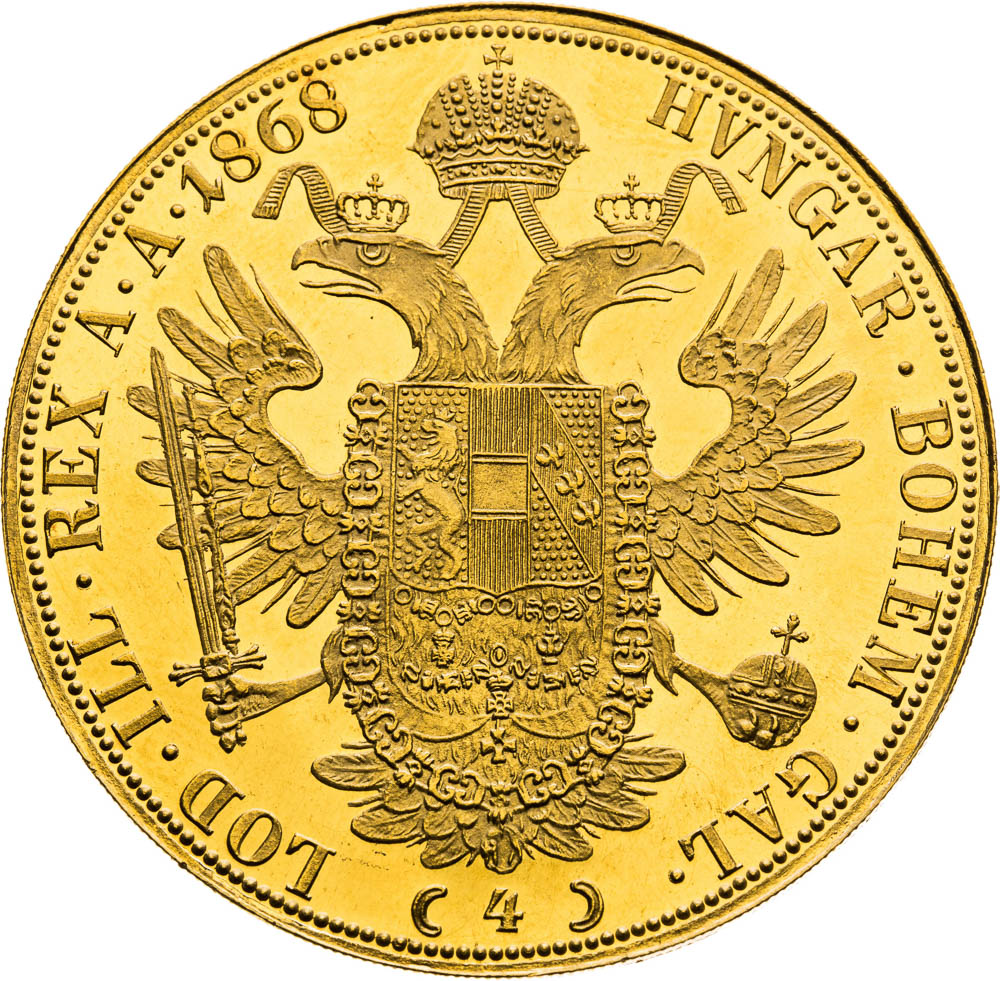 4 Ducats 1868 - back