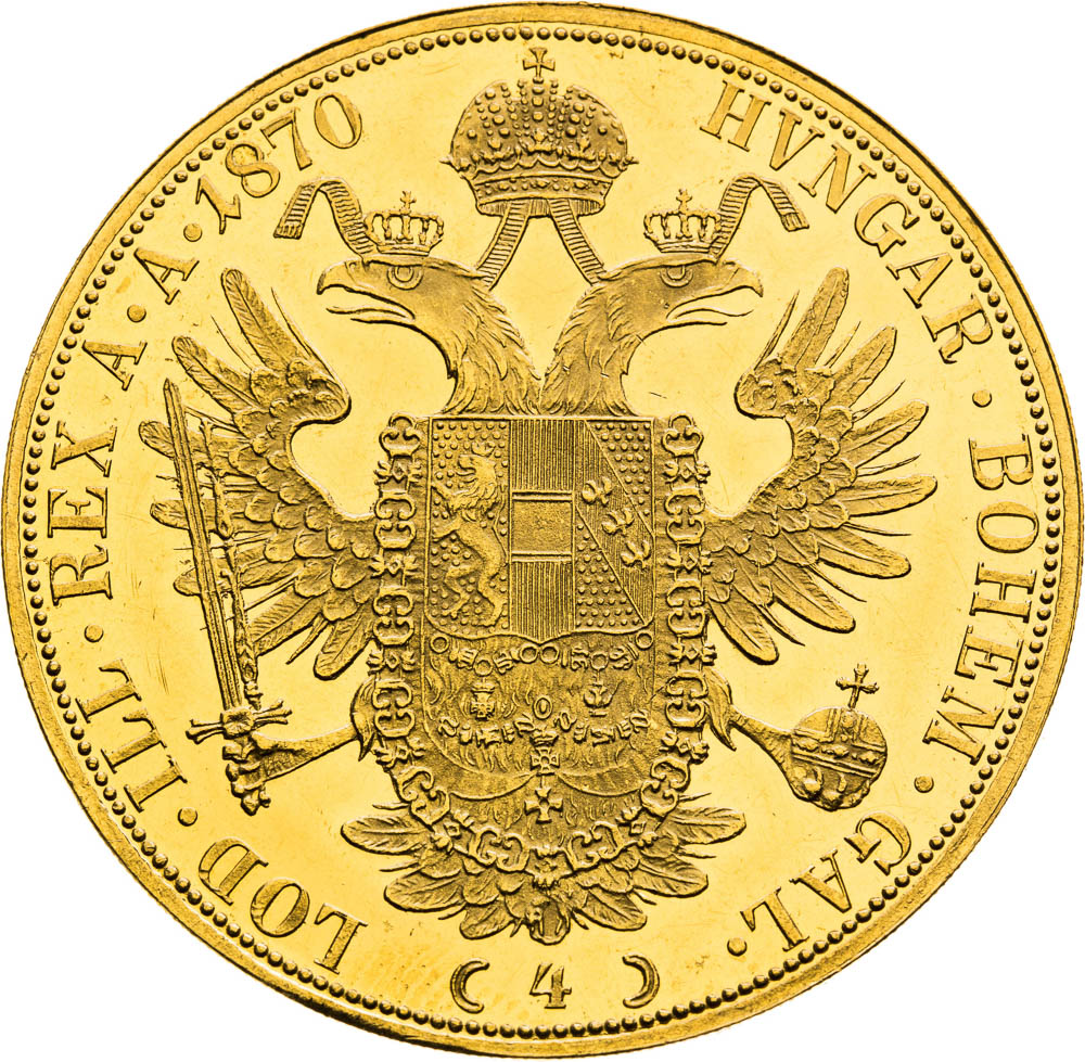4 Ducats 1870 - back