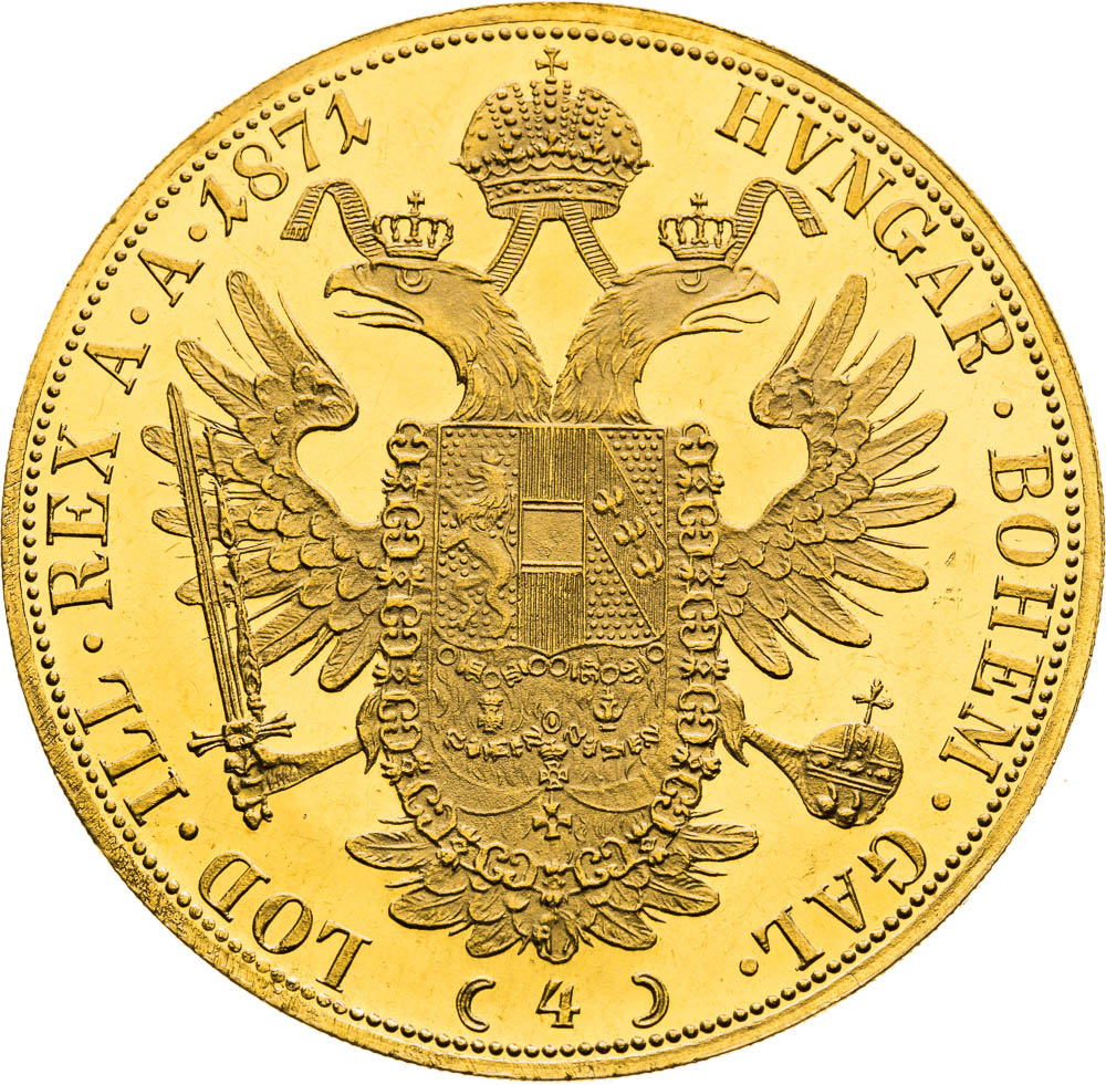 4 Ducats 1871 - back
