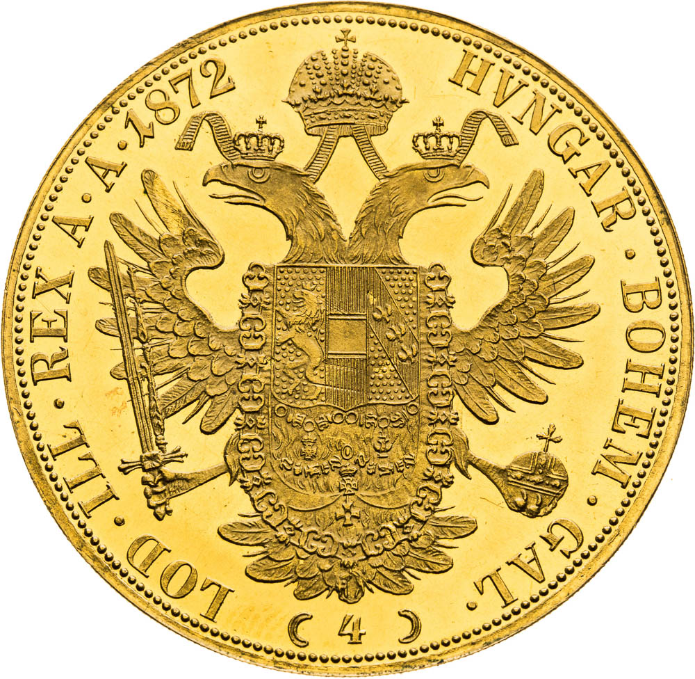 4 Ducats 1872 - back