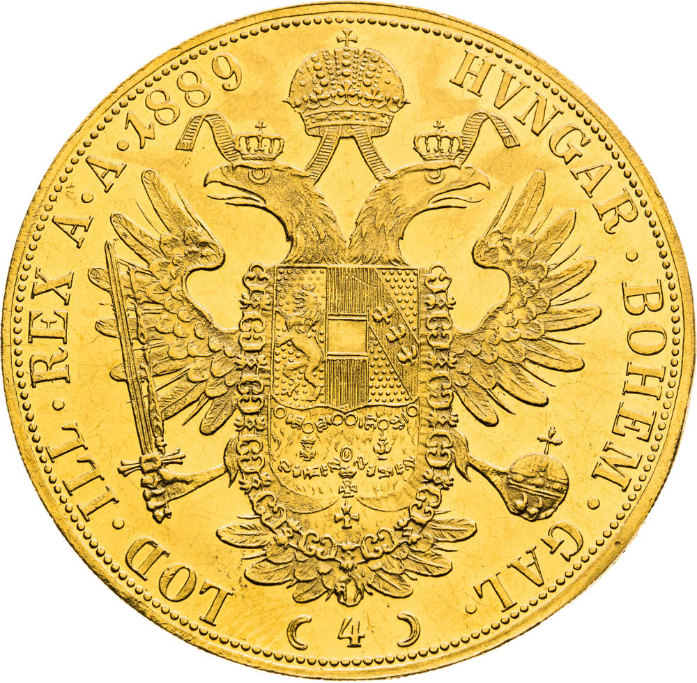 4 Ducats 1889 - back