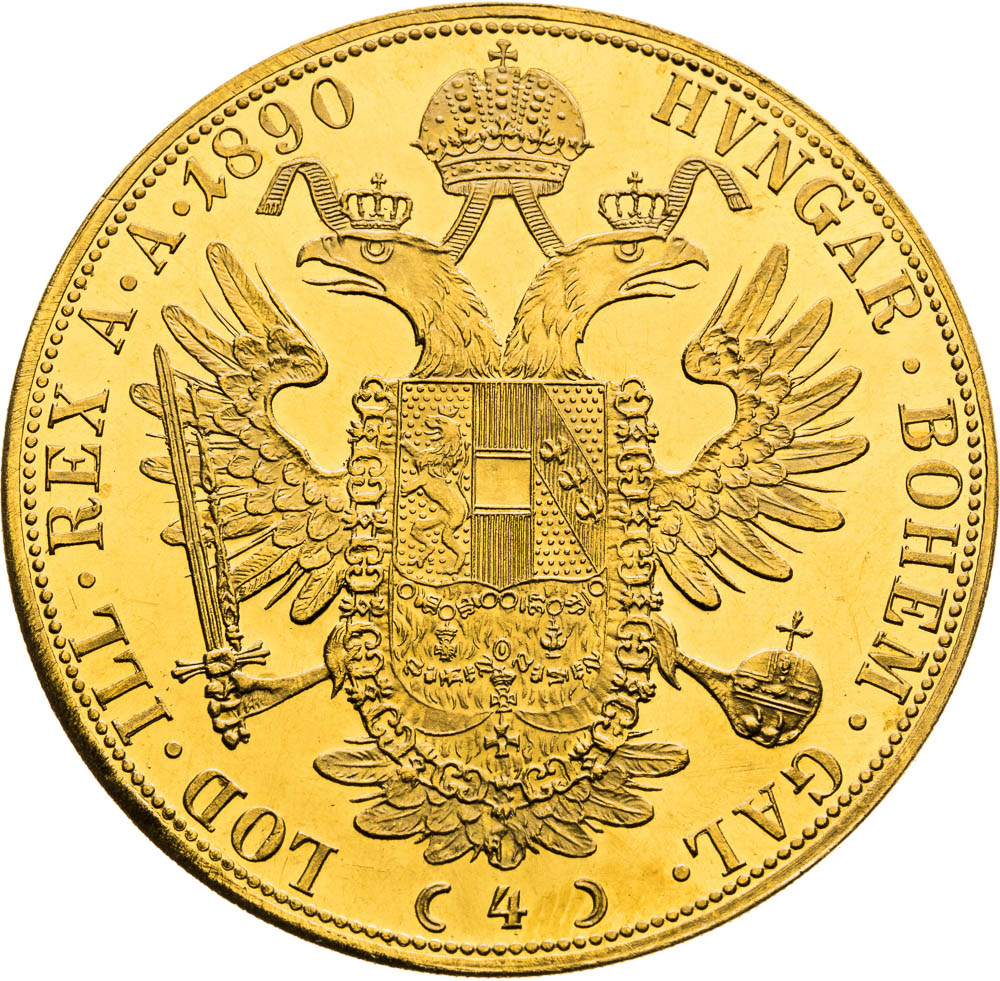4 Ducats 1890 - back