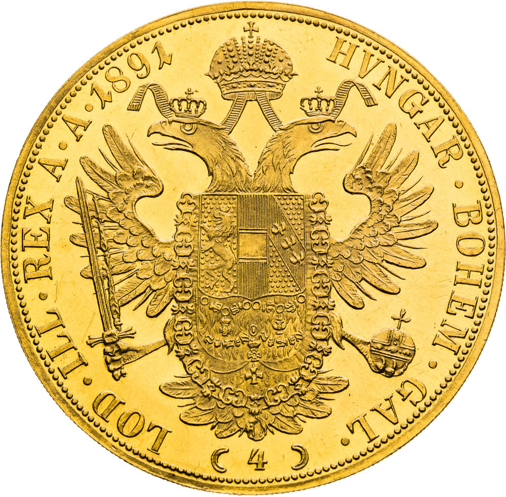 4 Ducats 1891 - back