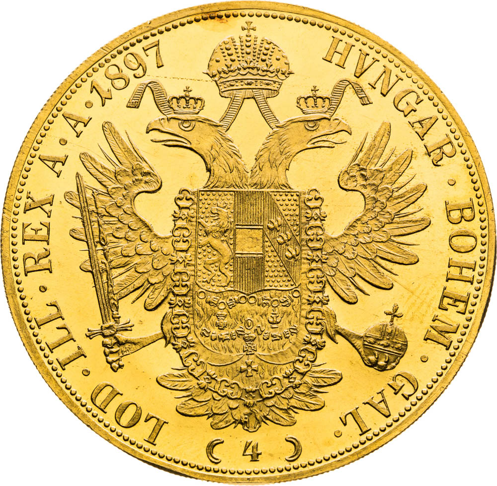 4 Ducats 1897 - back