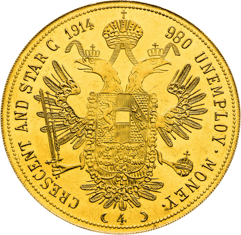 4 Ducats 1914 (Imitation) - back