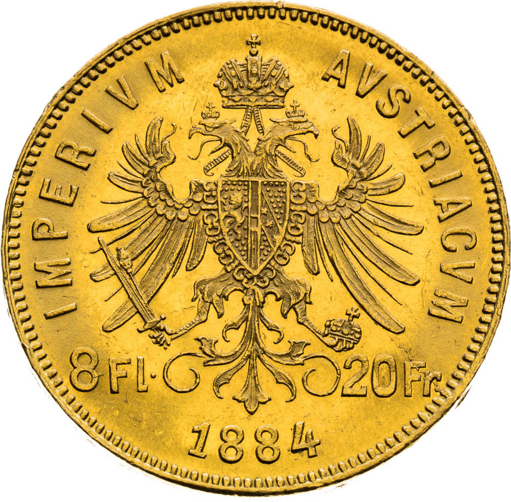 8 Florin 1884 - back