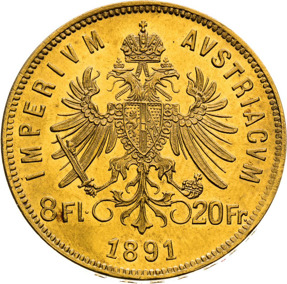 8 Florin 1891 - back