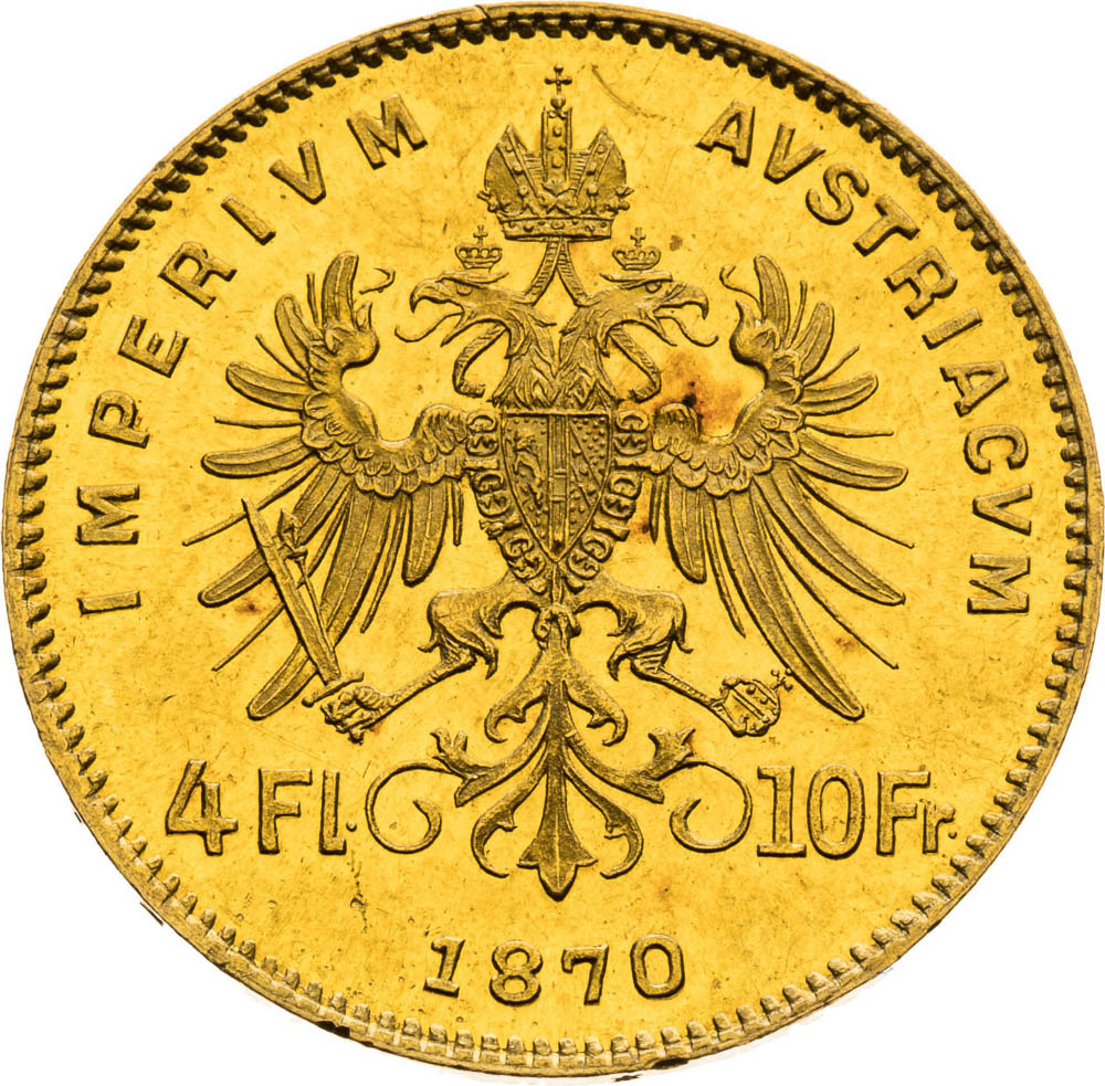 4 Florin 1870 - back