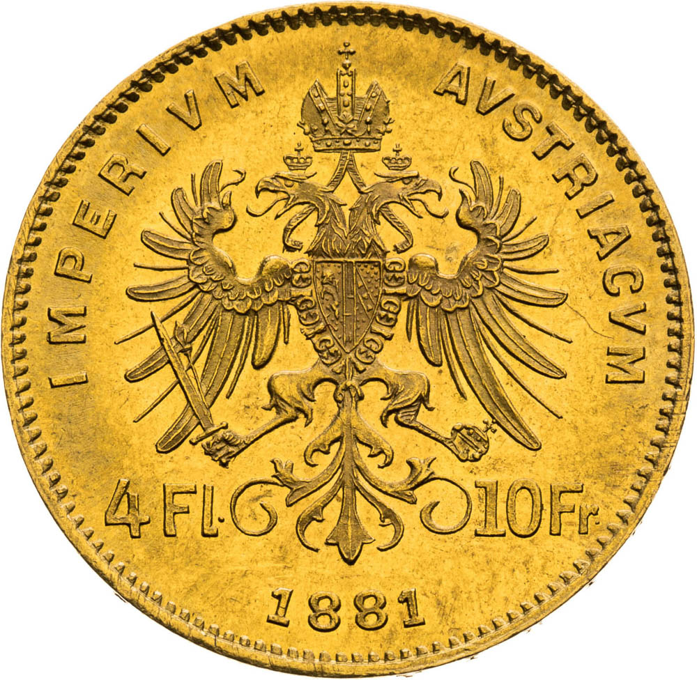 4 Florin 1881 - back