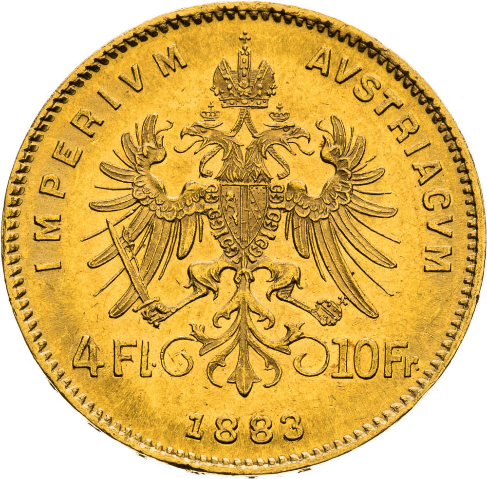 4 Florin 1883 - back