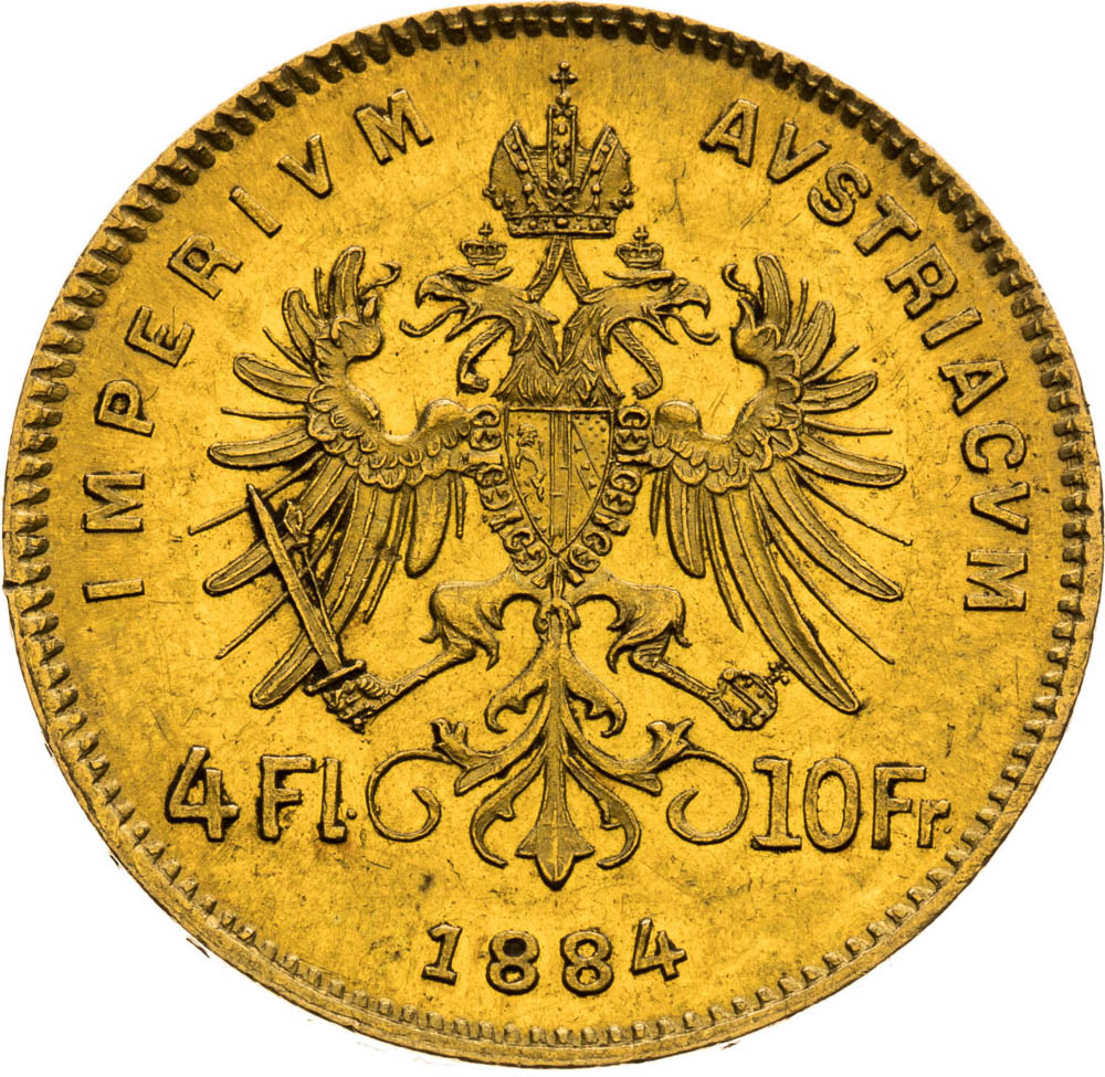 4 Florin 1884 - back