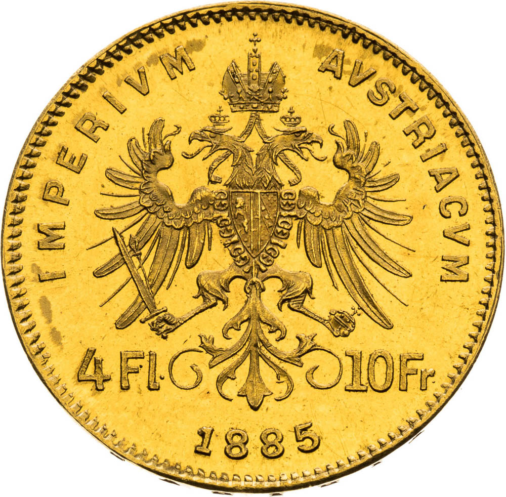 4 Florin 1885 - back