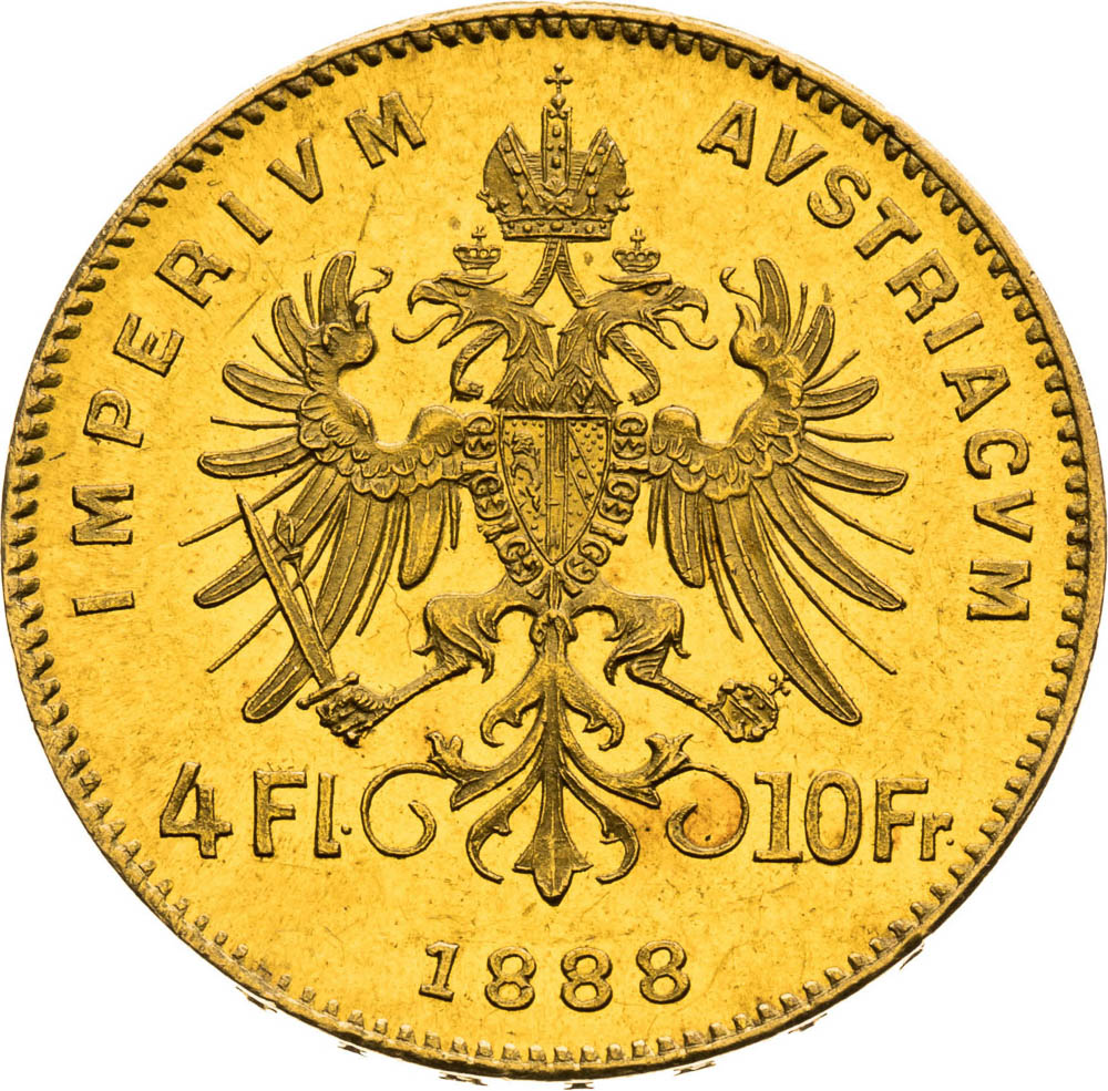 4 Florin 1888 - back