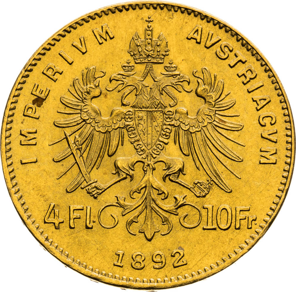 4 Florin 1892 (Restrike) - back