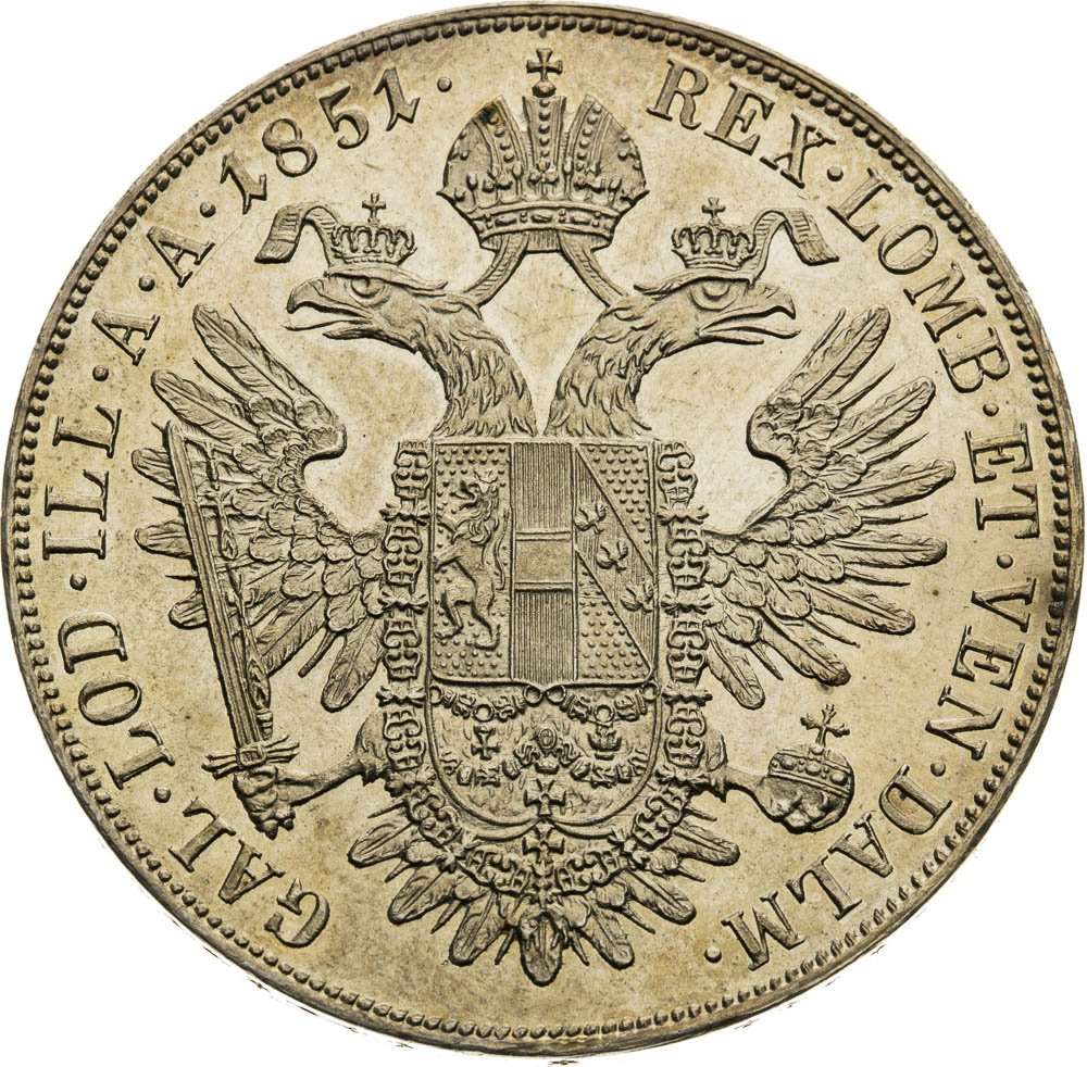 Thaler 1851 - back
