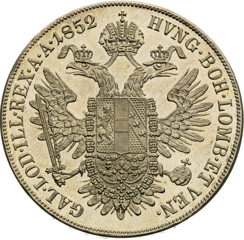 Thaler 1852 - back