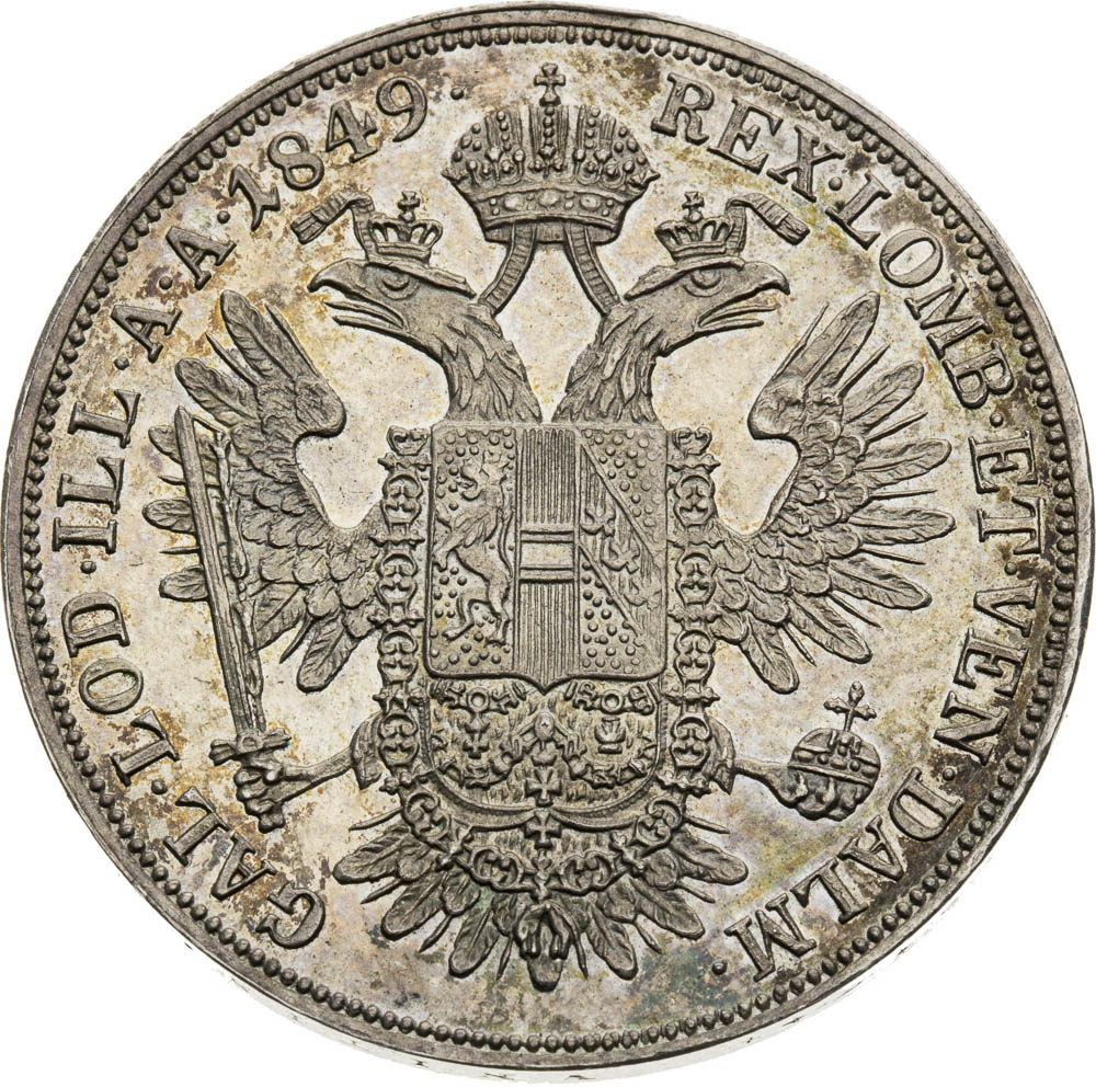 1/2 Thaler 1849 - back