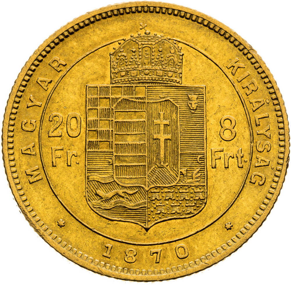 8 Forint 1870 - back