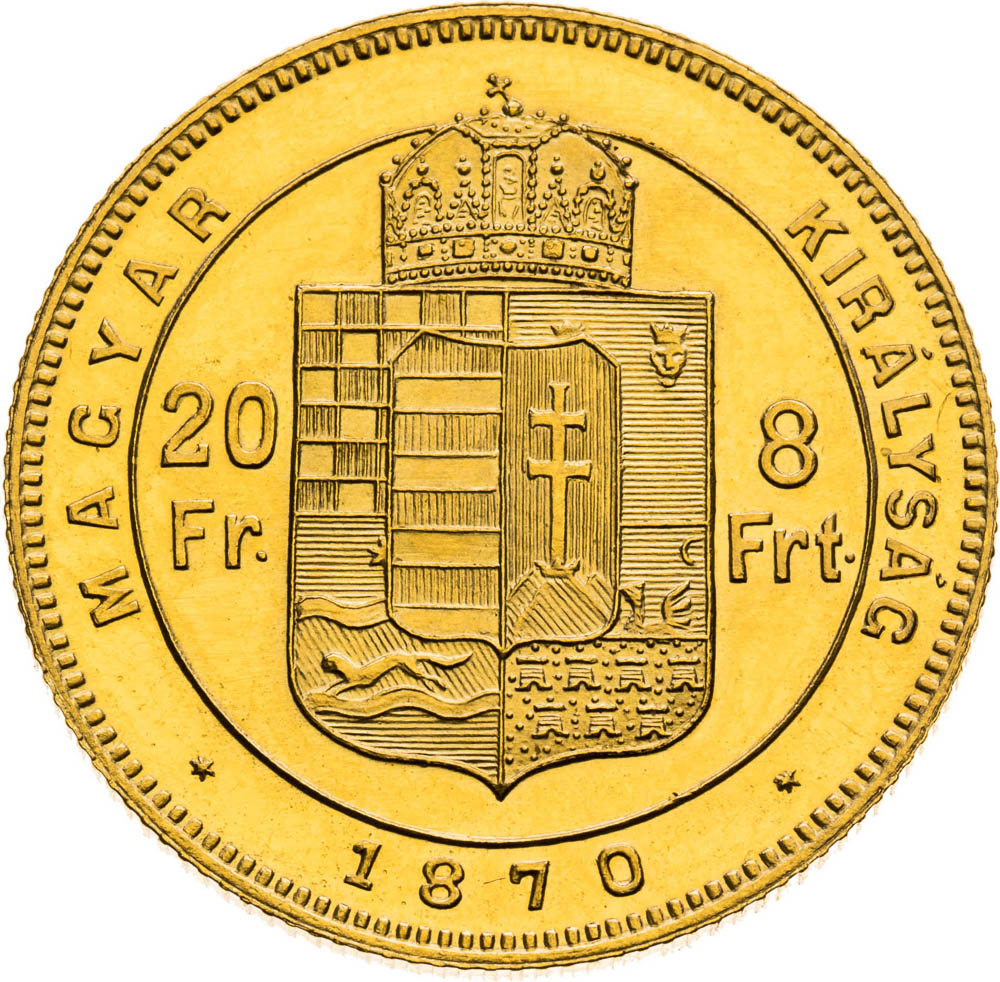8 Forint 1870 - back