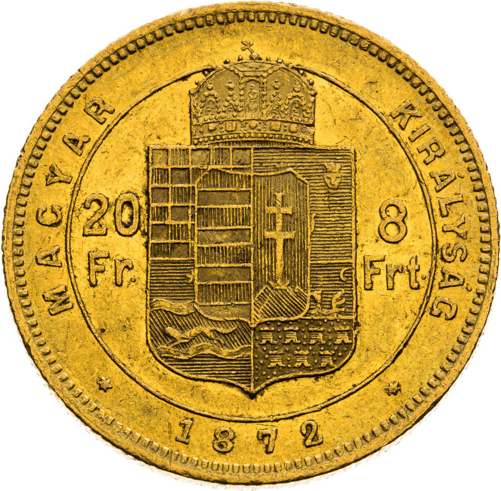 8 Forint 1872 - back