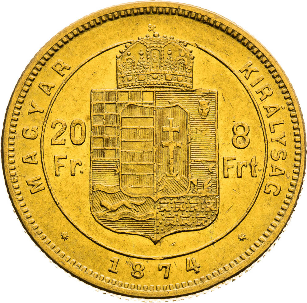 8 Forint 1874 - back
