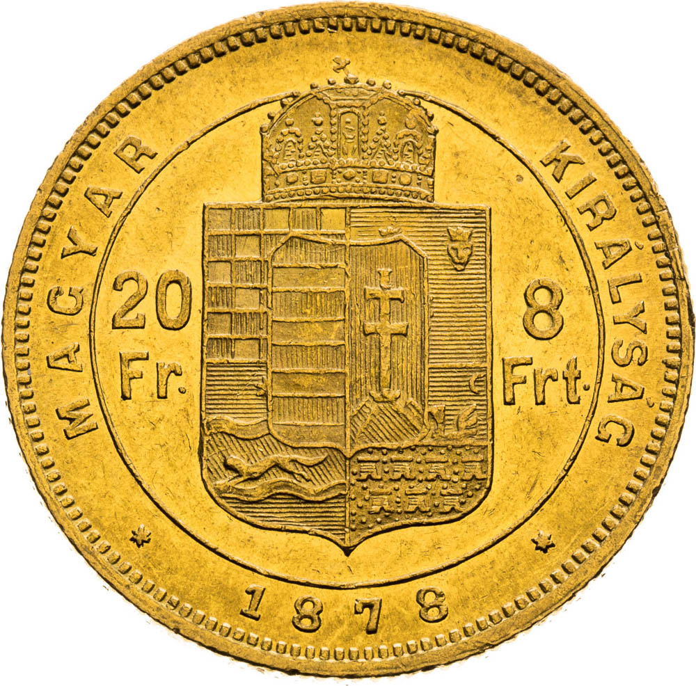 8 Forint 1878 - back