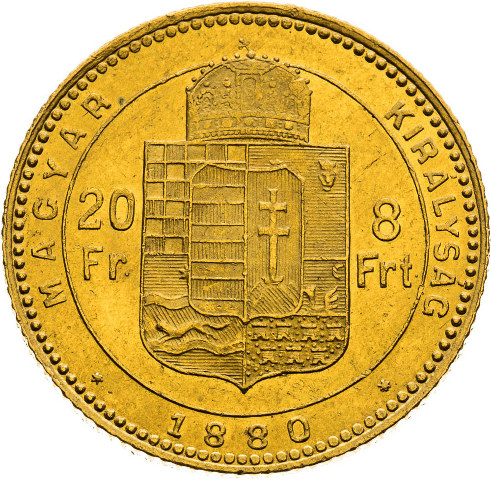 8 Forint 1880 - back