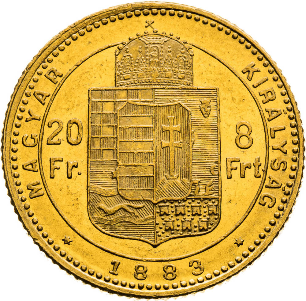 8 Forint 1883 - back