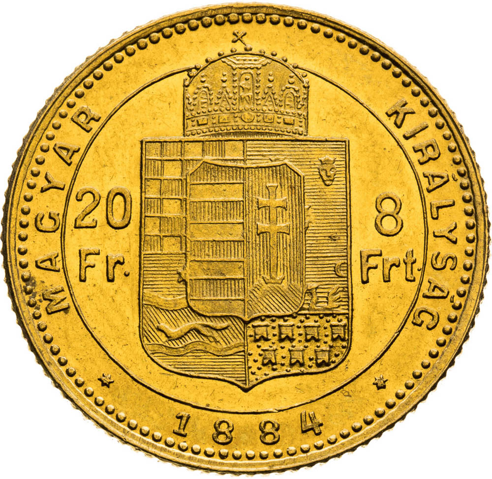 8 Forint 1884 - back